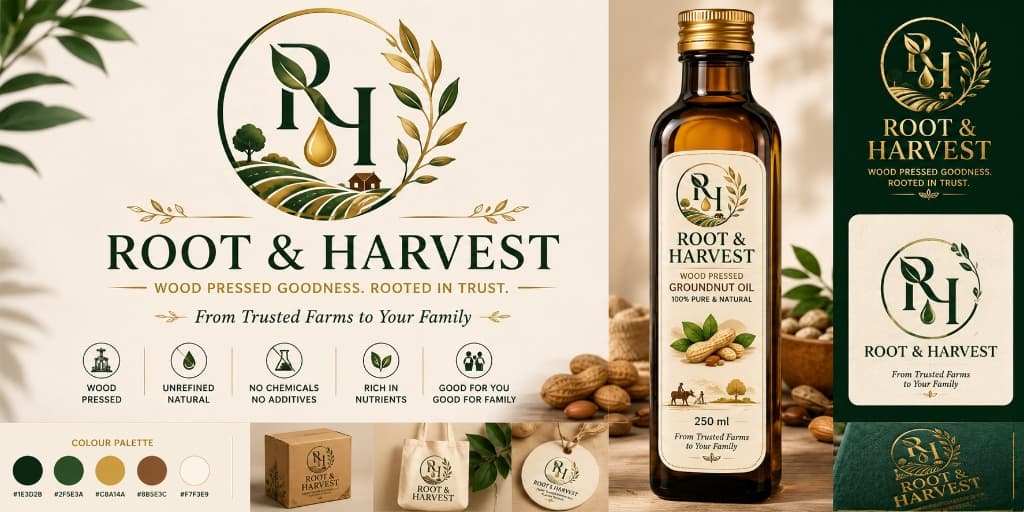 Root & Harvest Amber Bottle